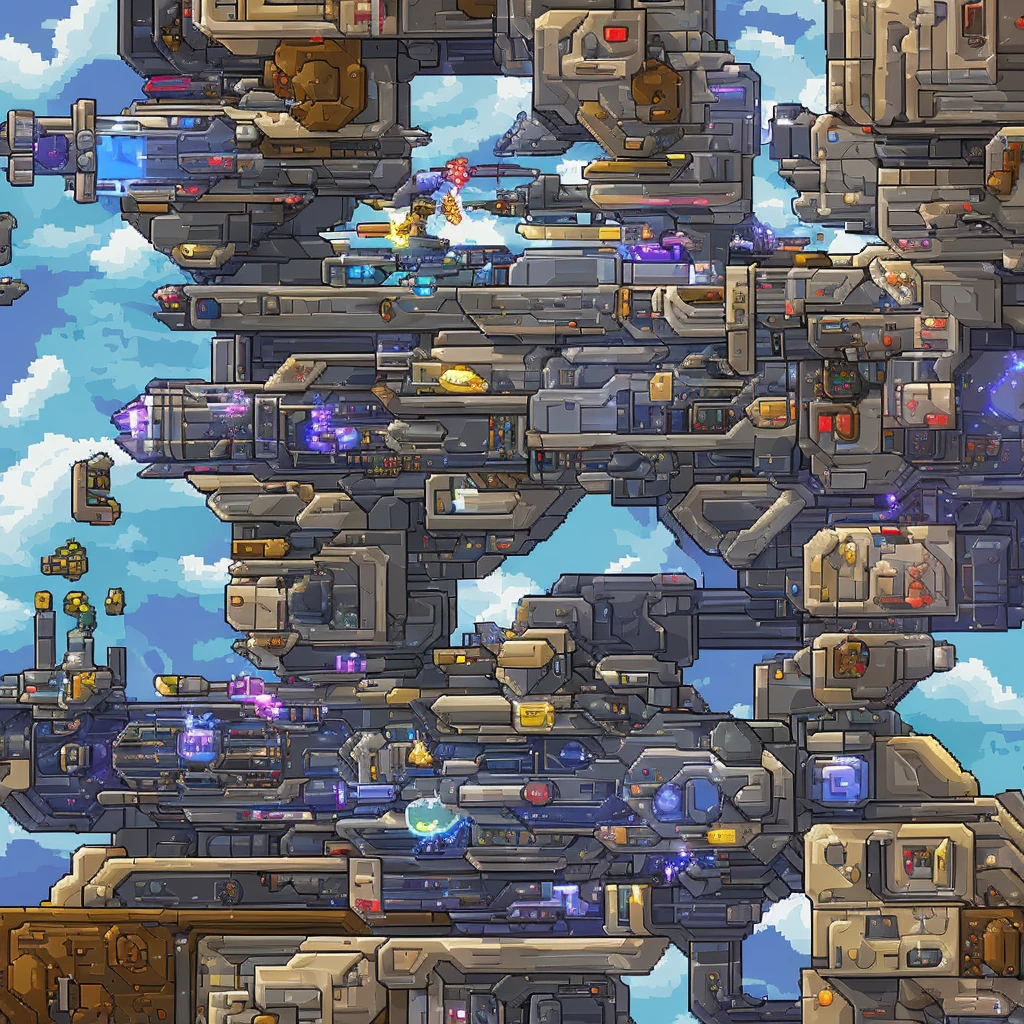 Envision a top-down perspective of a straightforward spaceship facing north, crafted in the 16-bit pixel art style reminiscent of the Super Nintendo era, with the aesthetic of chalk art, pixel art, and hand-drawn elements.