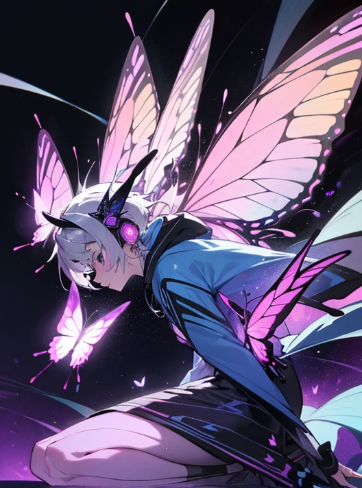 A beautiful boy with striking black eyes, light pink straight hair, glowing white skin, extremely detailed, fractal art elements, floral textures, dynamic pose, abstract background, butterfly skin, many colors, earrings, butterfly, night scene, full of notes, decorative panel, abstract art background, side view, overflowing butterflies
An adorable chipmunk with fluffy fur, silver blue outfit, hoodie, headphones, modern and inorganic background, bright lighting, vibrant colors, outside in Korea, idol
A background with a purple butterfly image
A background with a night city image
Butterfly, butterfly, butterfly, butterfly
imagecolorpurple