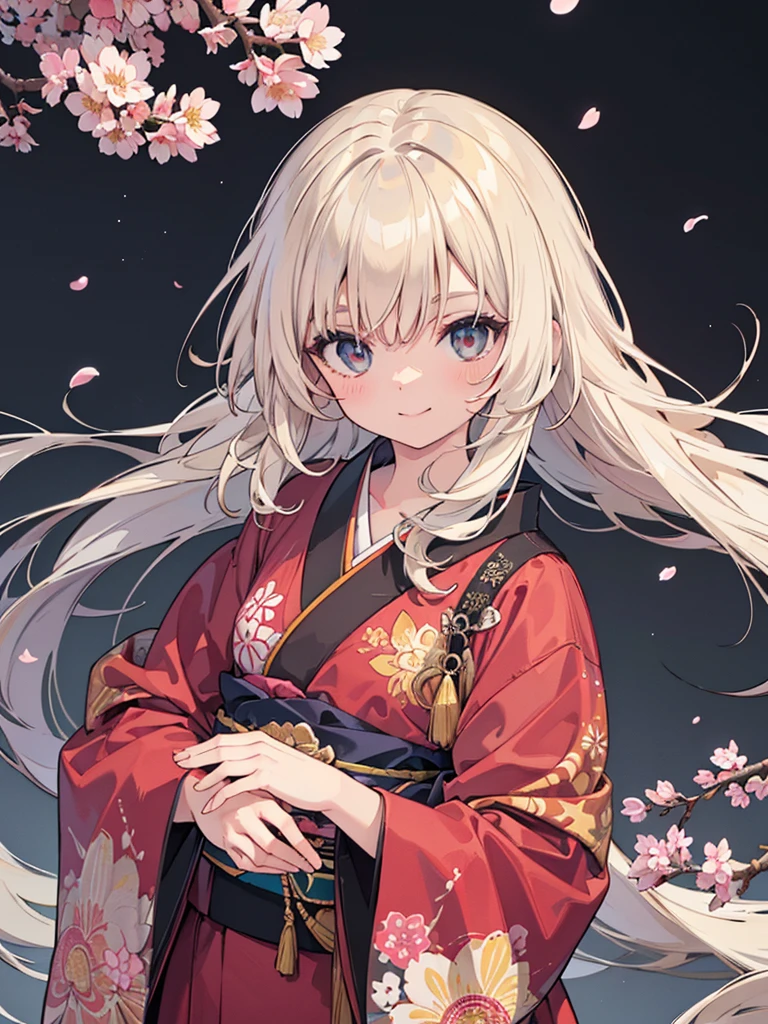 Official Art, wallpaper, Very detailed, (((Very detailedな目と顔))), shut your mouth, Warm smile,1 Girl,Arms hanging down,Half Body,Medium shot,masterpiece, best quality, Realistic Portraits, (Zendispute, Mandala, dispute, Endispute), kimono, Very detailed, Dynamic Angle, The most beautiful form of chaos, elegant, Brutalist design, Vibrant colors, Romantic cherry blossoms,background color#0ba29b
