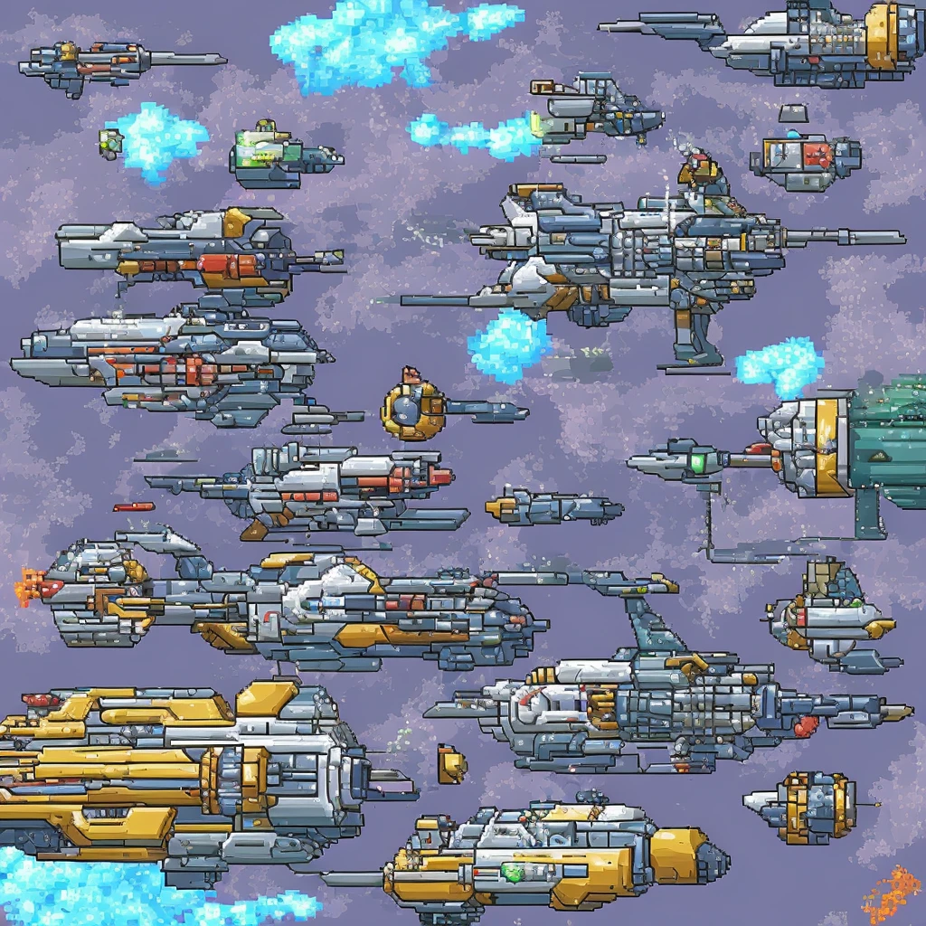 Envision a top-down perspective of a straightforward spaceship facing north, crafted in the 16-bit pixel art style reminiscent of the Super Nintendo era, with the aesthetic of chalk art, pixel art, and hand-drawn elements.