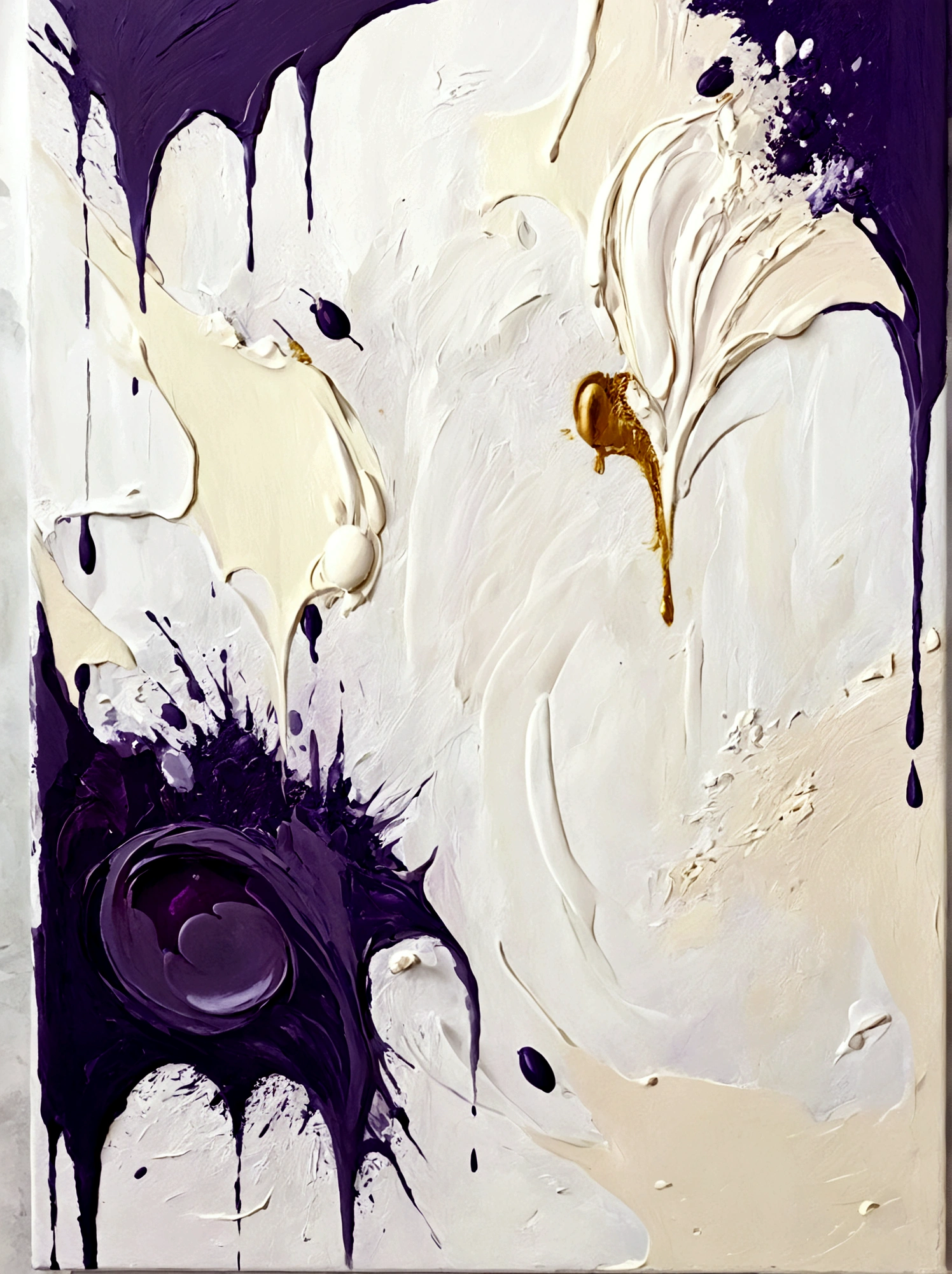 plum bossom,bright,White background,vanilla,cream,whiskey,Abstract Art,emotion,emotion,Thick textured paint,