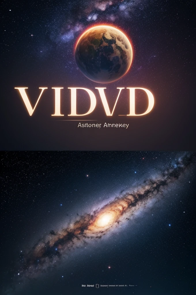 A banner for YouTube showing the universe with a name written in the middle: Astrophysics - Shadowuser