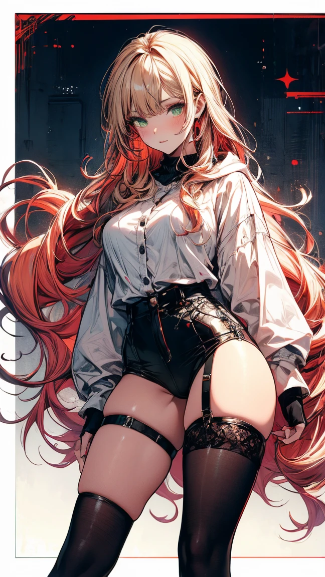 Asuka Langley, transparent pantyhose, only in bra