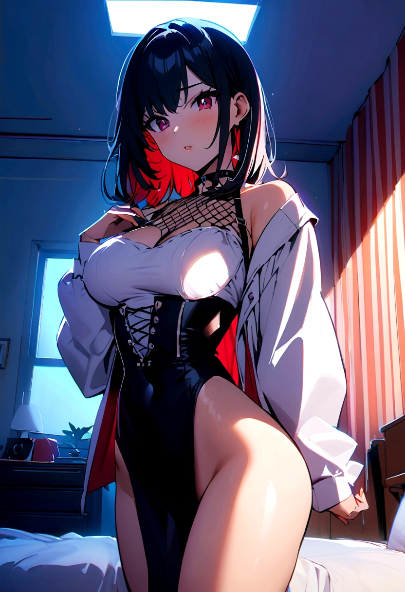 22 year old Latin girl with a good bust and a big butt in a bedroom posing for only fans