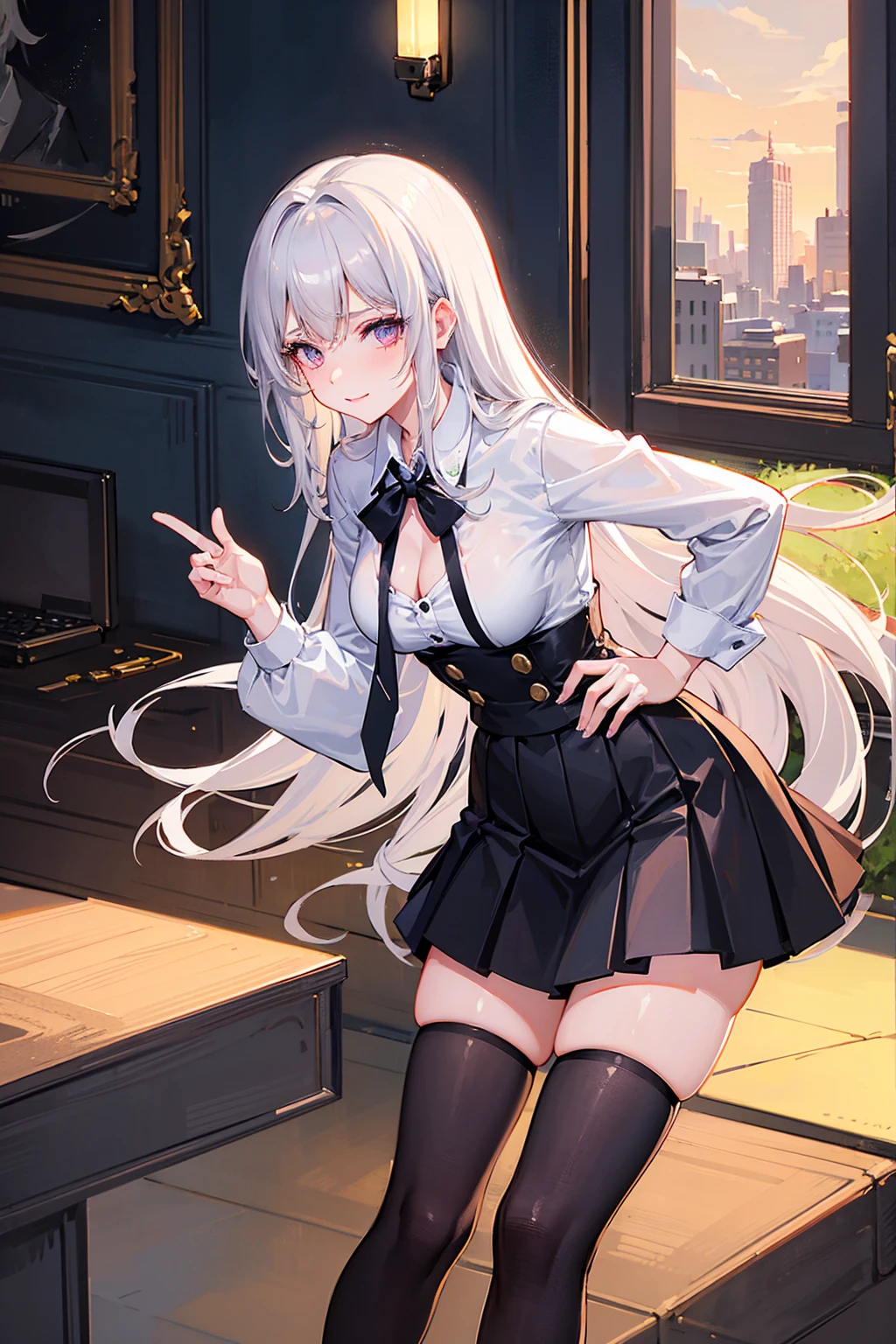 masterpiece, Highest quality, High resolution, hmhy1, Have, Black knee socks, Suspender skirt, jewelry, necklace, Long sleeve, Large Breasts, beret, Turtleneck sweater, Black sweater, Cowboy Shot, stage, Holding a microphone, sing, smile, Open your mouth, Reaching out, Outstretched arms, (masterpiece、Highest quality、High resolution、Ultra-high-definition CG、8k size wallpaper, super detailed skin, detailed, beautiful detailed eyes), BREAK, ass pov, sit astride, girl on top, focus pussy, black hair, drop eyes, student, BREAK, Sex:1.5, pussy juice:1.5, ((smile)), cum pussy:1.9, baby face, BREAK, Shopping mall, pussy in small penis, erectile nipples, Put your hands forward, peeing, Phimosis, Round eyes、Terribly violent sex acts、((Medium chest))、A large amount of bodily fluids splashing、BREAK、small penis, Live-action background、