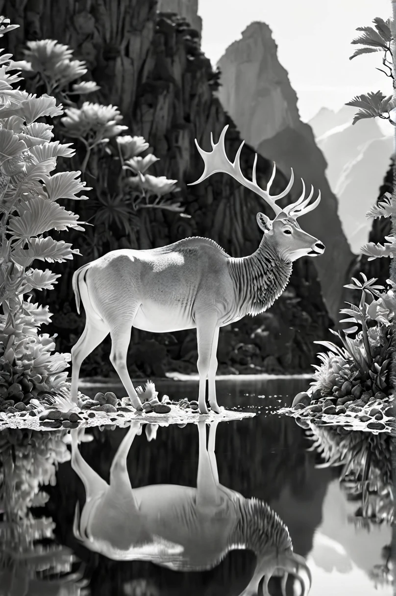 (wild life photography：Alaa Al-Marjani 和 Luigi Veronesi:1.2), The award-winning,
Ambient Occlusion,
(Surreal translucent atmosphere aesthetics:0.5),
Unique creative peak and precise details,
(Red and ruby red:0.1),
