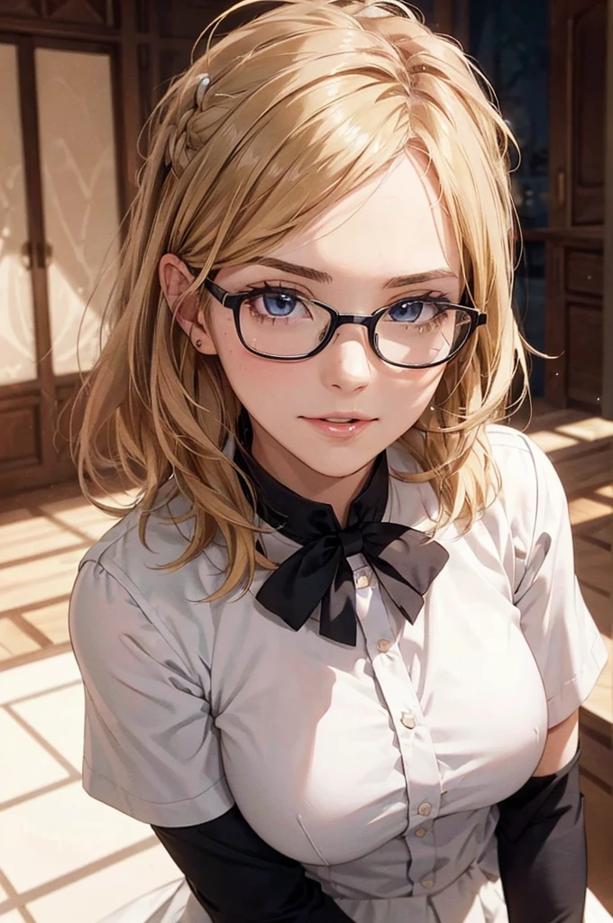 masterpiece, 最high quality, high quality, High resolution, high quality texture, high quality shadows, High resolution, Beautiful details, Detailed CG, Detailed Texture, Realistic representation of face, Realistic, colorful, delicate, Cinematic Light, Side light, Lens flare, Ray Tracing, sharp concentrated, (1 Girl,concentrated:1.3), ( Intricate details, compensate, PureErosFaceV1:0.5), (細部まで美しいdelicateな顔, 緻密で美しいdelicateな瞳, Perfect Facial Proportions, Dense skin, Optimal ratio of four fingers to one thumb, Arms under chest, Modest chest, Wide Hips, Smooth upper abdomen, 30 years old,Blue Eyes,Glasses, Study,cabin attendant uniform,Glasses,White shirt, Black tight skirt,Black Stockings,machine,adultery,house wife,curvy,sweat,missionary,seductive gaze, the gaze of true love, lips of temptation, A look full of compassion ,a smile full of love, i love you, Acting lovey-dovey, air fortress hair, blonde hair