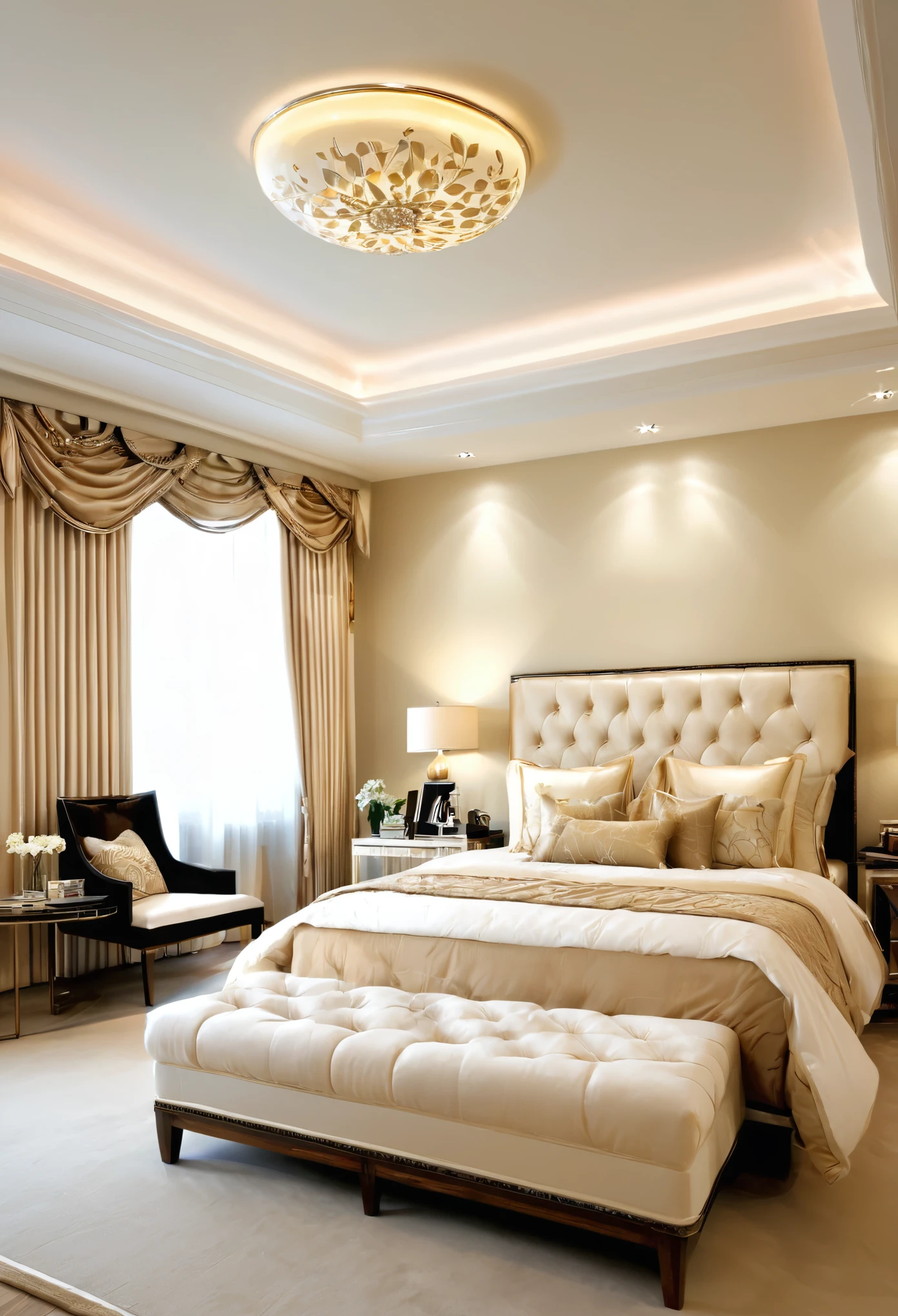 Interior design,bedroom,Cream Style,high quality