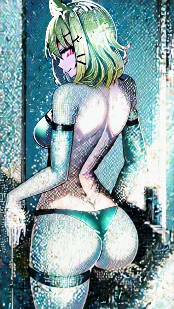 A teenage girl, strange art, crazy, slightly twisted, hard to understand, beautiful, elegant, advanced, weird,, refreshing, bikini, back to me, back to me,  midriff, smile, clip, elegant, beautiful, smile, accent, artwork, clarity, butt, butt, fat butt