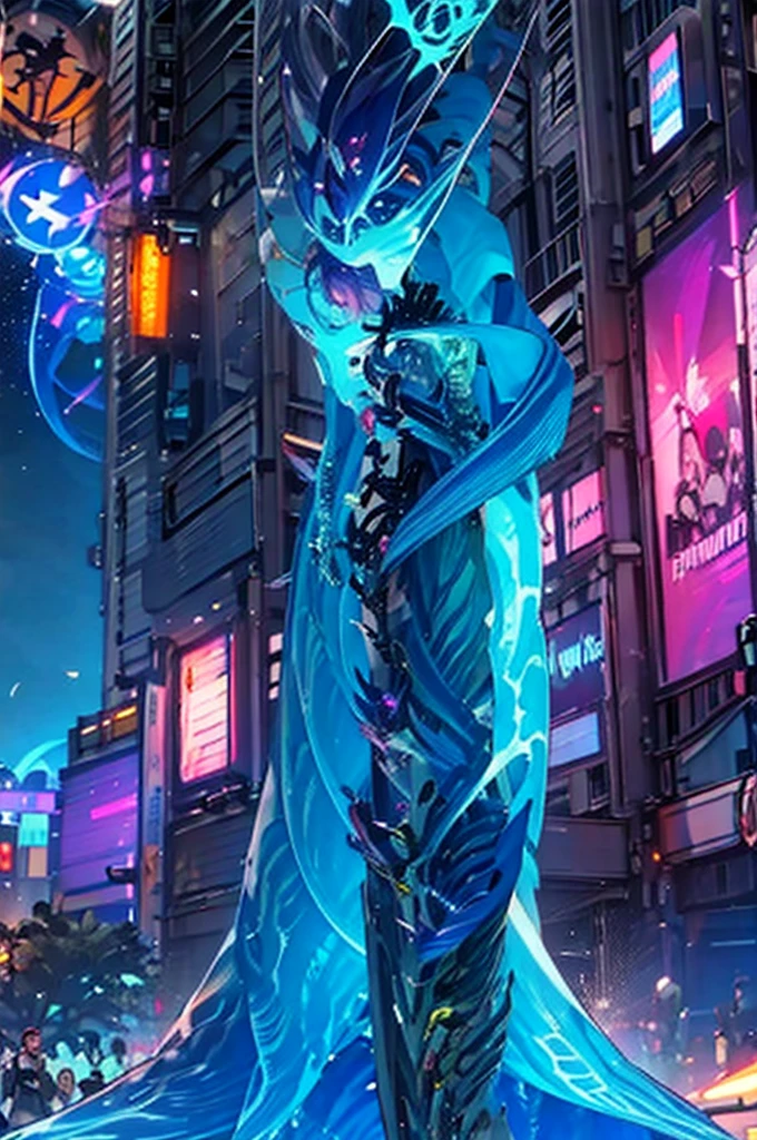 at the bottom of the sea, underwater city, [gangstar] the hero and 3 beautiful warriors next to him. amazed; futurist.lights everywhere 