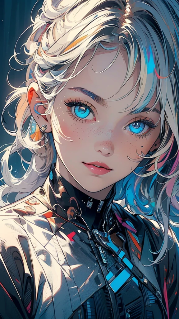(((masterpiece, highest quality))),(((solo:1.2))),(((1girl:1.2))),32k wallpaper, very detailed,(((((portfolio))))),(((((Close-up))))),(((((bust up))))),((((more various angle)))),(((highlight))),((((heterochromia)))),(((complete. detailed face))),((((Extremely talented)))),((most complicated machine)),((genius mechanic)),((Overall colorfully)),