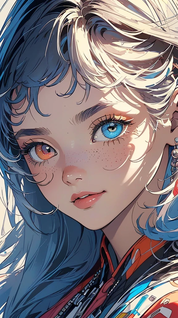 (((masterpiece, highest quality))),(((solo:1.2))),(((1girl:1.2))),32k wallpaper, very detailed,(((((portfolio))))),(((((Close-up))))),(((((bust up))))),((((more various angle)))),(((highlight))),((((heterochromia)))),(((complete. detailed face))),((((Extremely talented)))),((most complicated machine)),((genius mechanic)),((Overall colorfully)),