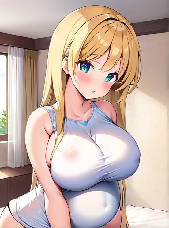Pregnant women,Pregnant belly,High leg pie,Big Breasts,Blonde,Long Hair