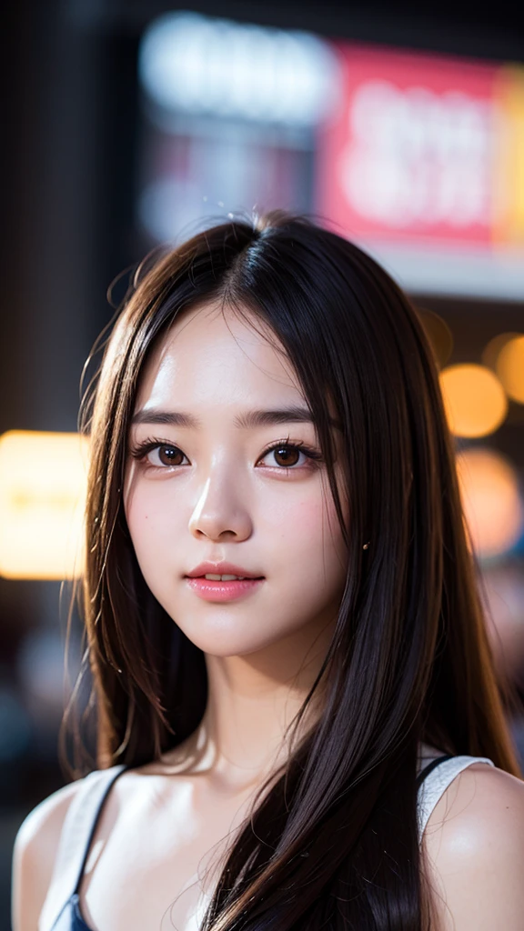 close, masterpiece, Highest quality, RAW Photos, Photorealism, smile, beautiful girl, cute, Long Hair, Written boundary depth, High resolution, ultra detailed, detailed, highly detaileded eyes and face, Sharp pupils, Realistic student, Sharp focus, Cinema Lighting
