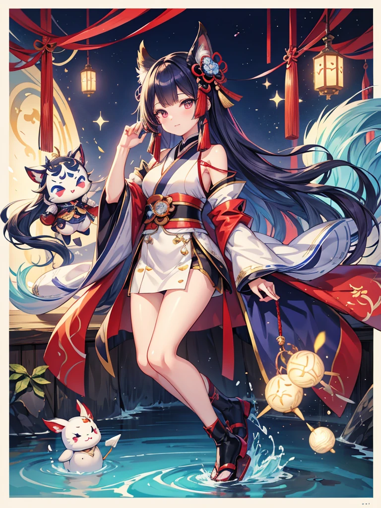 anime character with long hair and a cape on, concept art inspired by Nishikawa Sukenobu, pixiv, shin hanga, characters from azur lane, from the azur lane videogame, azur lane style, onmyoji detailed art, ayaka genshin impact, onmyoji, onmyoji portrait, cushart krenz key art feminine