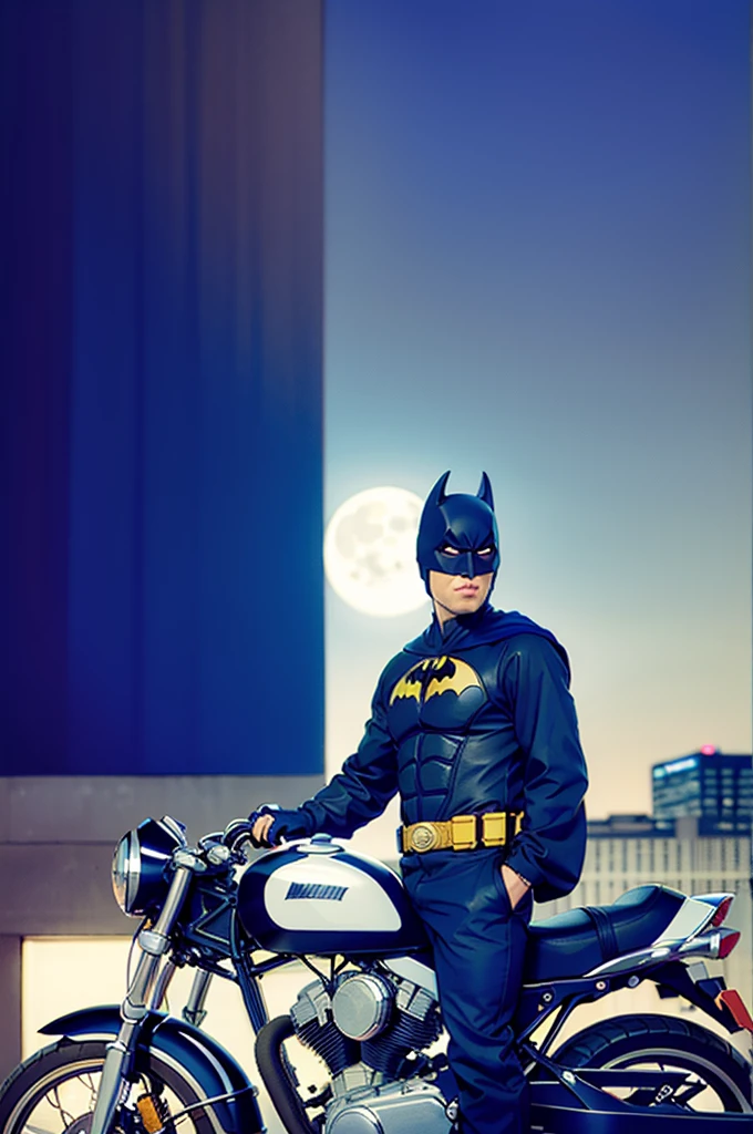 best quality, masterpiece, photo, 4K, photorealistic, Very detailed,
1 Batman on a motorcycle, Technical clothing, Cyberpunk City, Solitary, Futuristic, Huge moon in the background, black and white, author:Akira Toriyama, close up,
