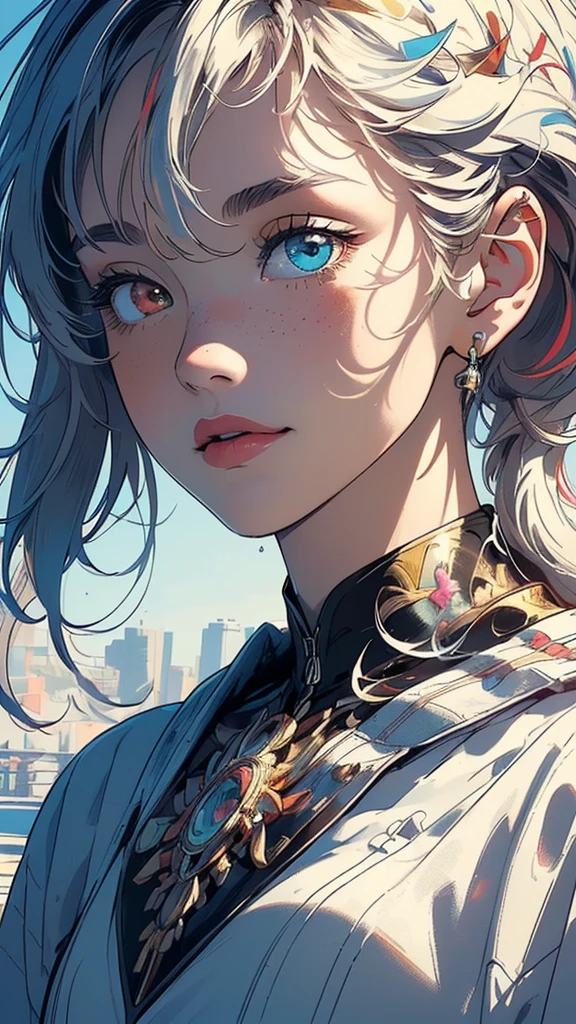 (((masterpiece, highest quality))),(((solo:1.2))),(((1girl:1.2))),32k wallpaper, very detailed,(((((portfolio))))),(((((Close-up))))),(((((bust up))))),((((more various angle)))),(((highlight))),((((heterochromia)))),(((complete. detailed face))),((((Extremely talented)))),((most complicated machine)),((genius mechanic)),((Overall colorfully)),