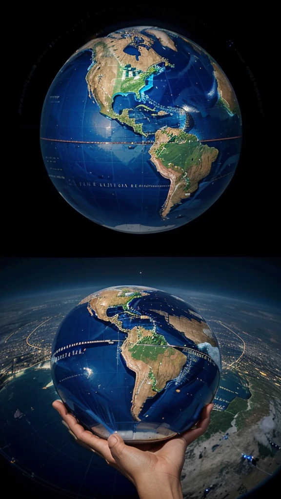 **Scene Prompt 1**: A visual representation of a digital globe with multiple connecting lines symbolizing interoperable blockchains, with the Polygon logo highlighted.