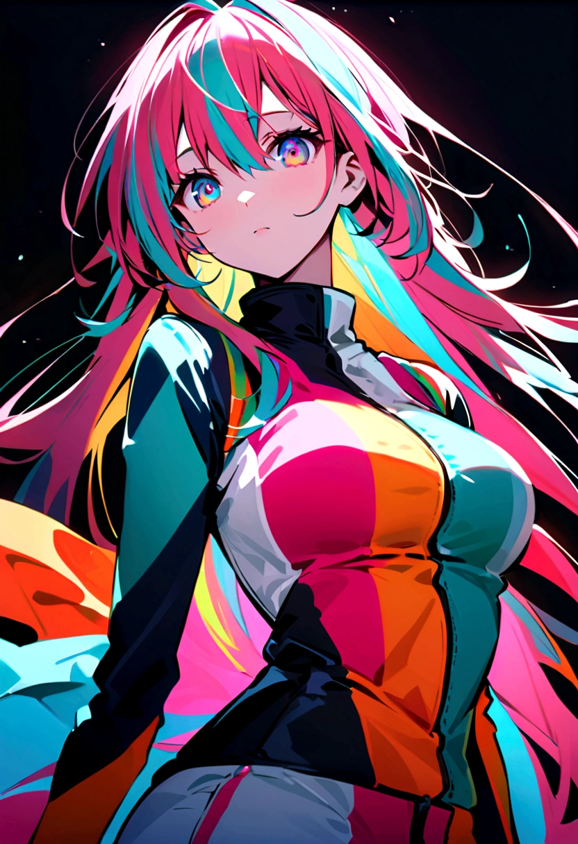 anime girl with pink hair and black top posing for a picture, digital art on pixiv, official artwork, pixiv, cushart, pixiv 3dcg, ilya kuvshinov with long hair, advanced digital anime art ”, cushart kenz, at pixiv, zero two, top rated on pixiv, by Shingei, digital anime art