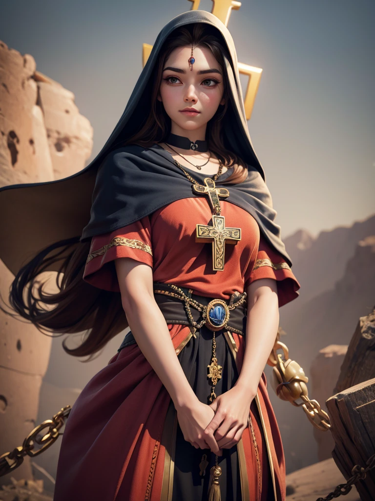 a hand holding a rosary with a beautiful cross on the rosary