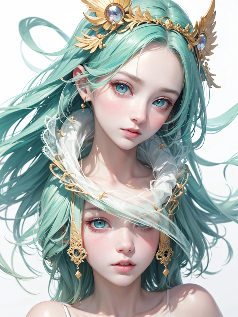 face perfect, greeneyes, blushed face, pale skin, full hd, ultra detaild, 精致的面容, face comes detailed, soft skin