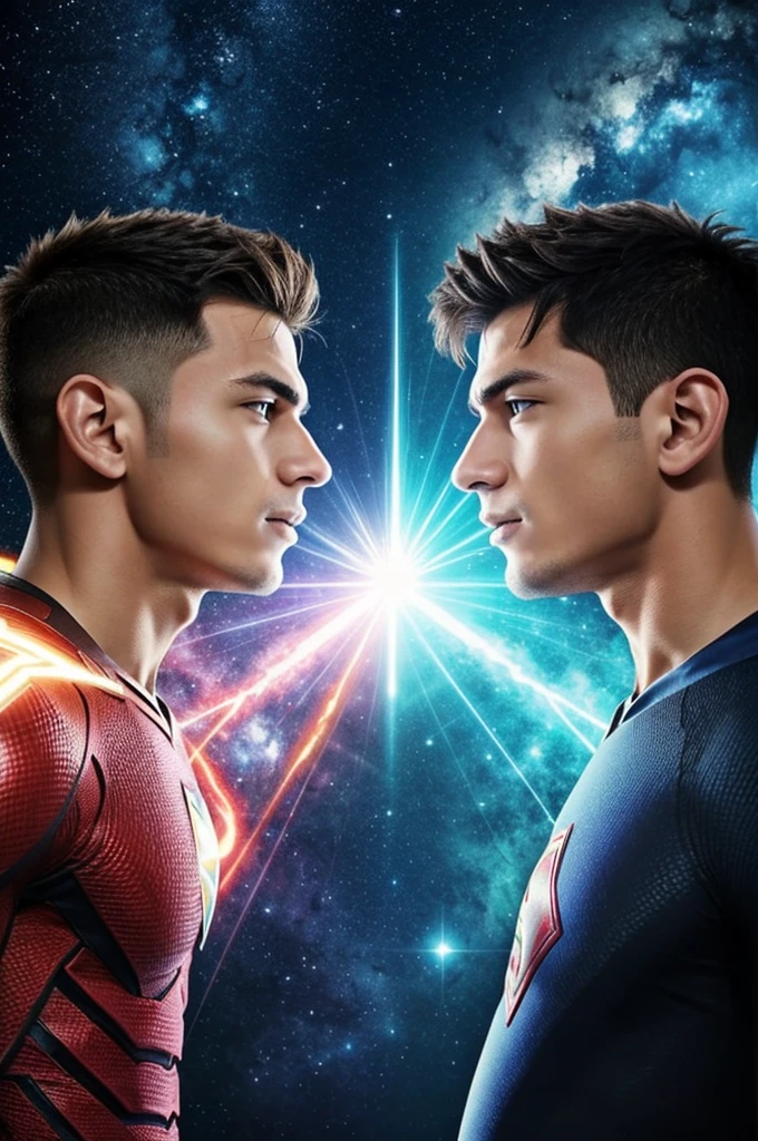 Two boy the like each other are fighting one with sound super power and the other one with cosmic super powers