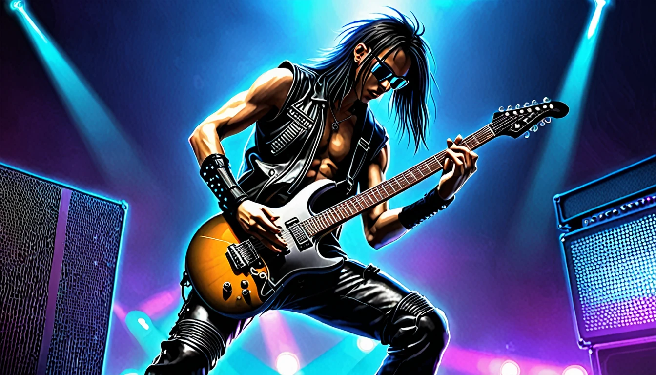 Cyber Rock Guitarist