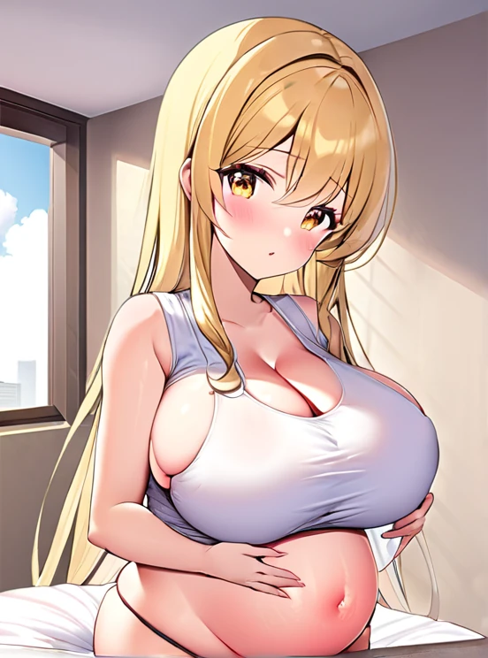 Pregnant women,Pregnant belly,Paisu,Big Breasts,Blonde,Long Hair