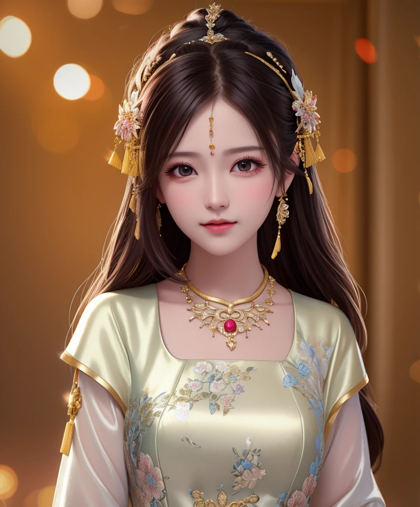 best quality, masterpiece, highres, 1girl,china dress,hair ornament,necklace, jewelry,Beautiful face,upon_body, tyndall effect,photorealistic, dark studio, rim lighting, two tone lighting,(high detailed skin:1.2), 8k uhd, dslr, soft lighting, high quality, volumetric lighting, candid, Photograph, high resolution, 4k, 8k, Bokeh,