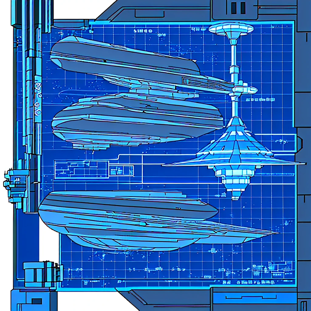 there is a drawing of a space station with a satellite, industrial humanity spaceship, symmetrical outpost, orbital station, blueprint of a spaceship, detailed spacecraft, blueprint of spaceship, hexagonal planetary space base, spaceship design, scifi space station, space station, cargo spaceships, blueprint schematics, detailed spaceship, scifi platform, background space station, spaceship hangar
