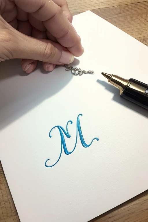 interlocking cursive letters M and J
