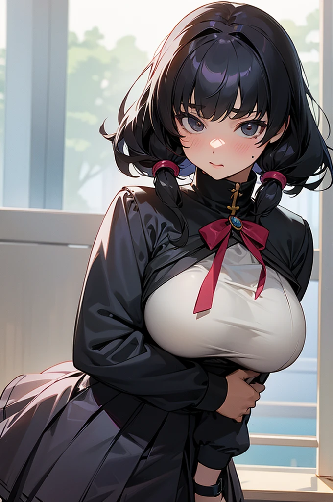 Introvert　Honor student　Junior High School Uniform　JK　 Big Tits　Black Hair