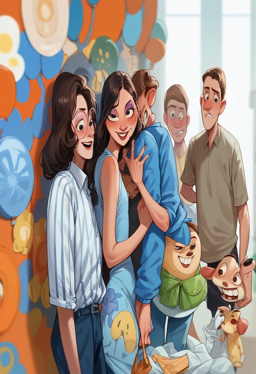 Disney pixar style family, best qualityer, high qualiy 