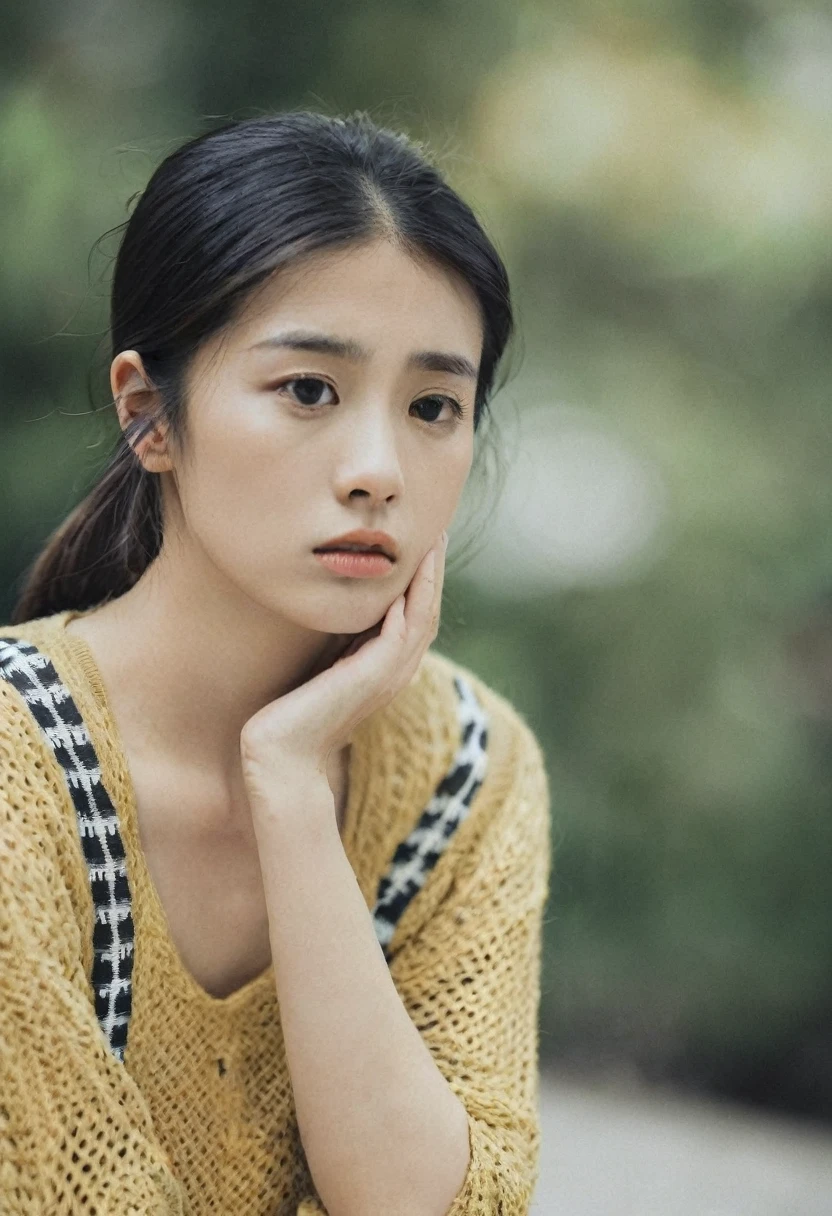 Asiam girl looking sad