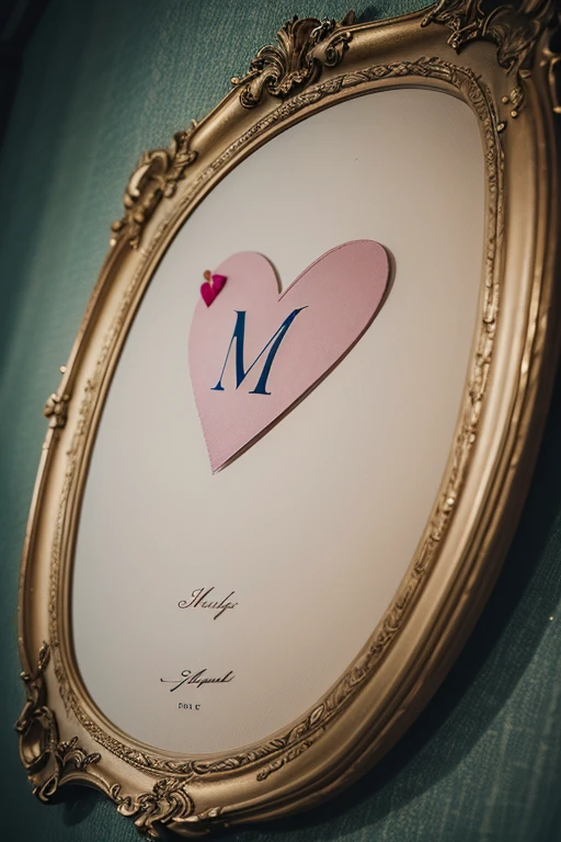 cursive letter m along with the name Mariel discreetly hidden and a letter j with hearts