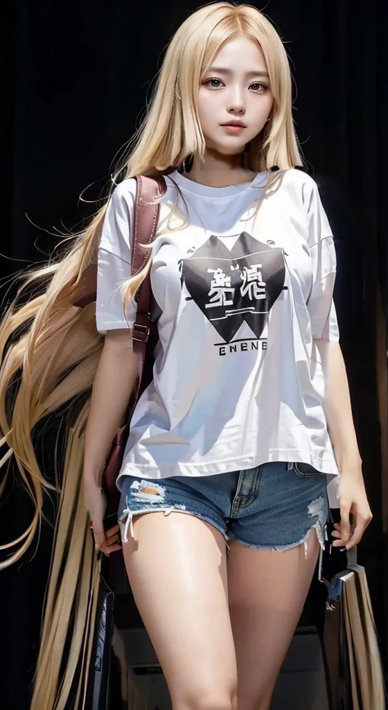 Bigger T-shirt, Baggy, Oversized, Long sleeve T-shirt, hot pants（sweat）（（line））