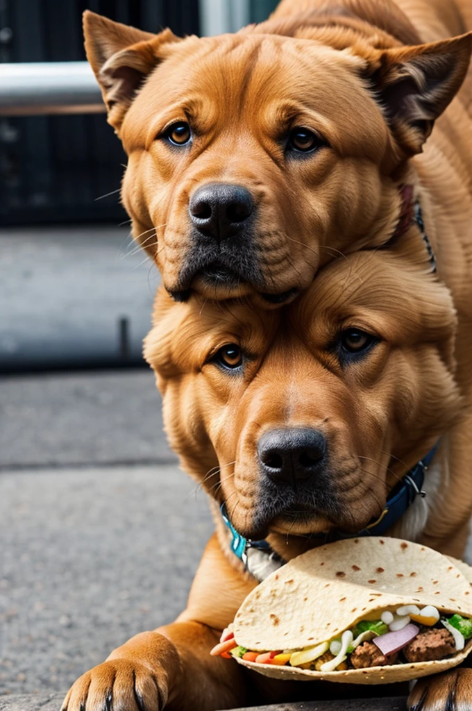 Buff Doggo with taco