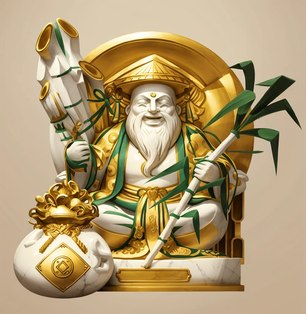 sugarcane god statue, Marble material, vivid details , true