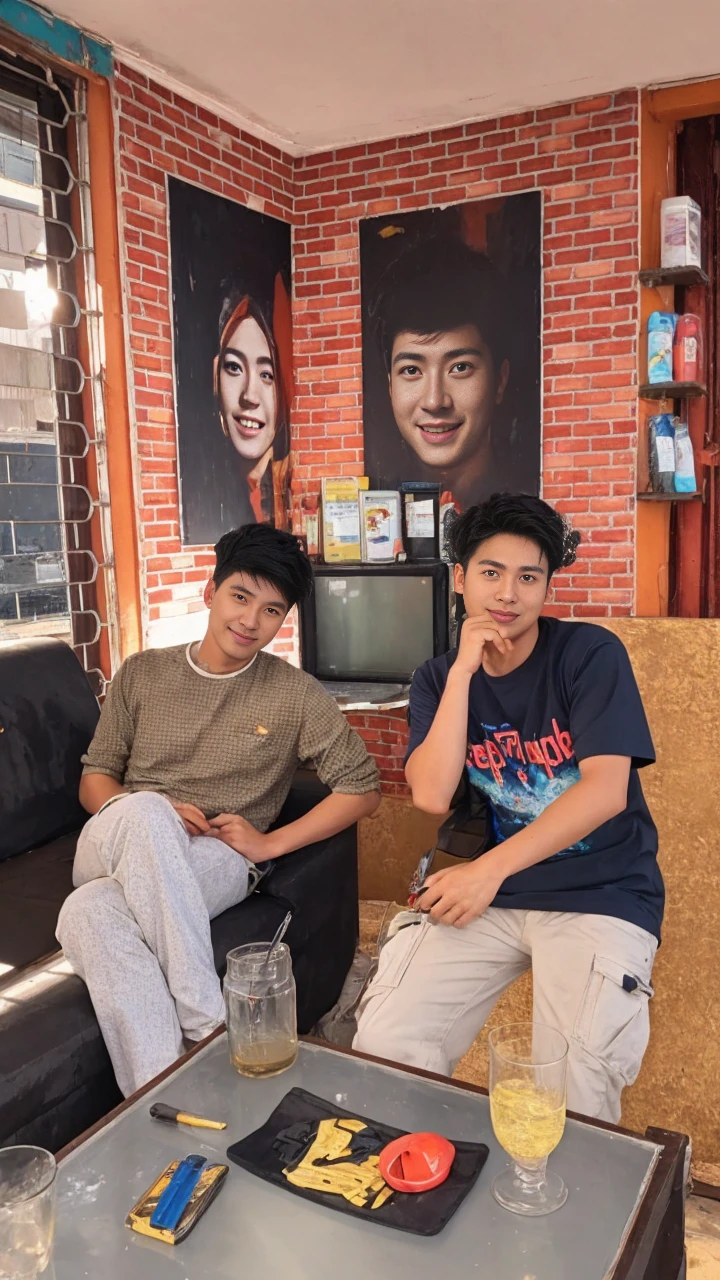 30-year-old Asian male renovator, A resolute face, Bronzed skin, The eyes are bright and luminous, Wear a yellow hard hat, Wear white half-sleeves,Photorealistic feeling, Masterpiece, hyper HD, Textured skin,, Super detail, Best quality, High quality, A high resolution, 4K