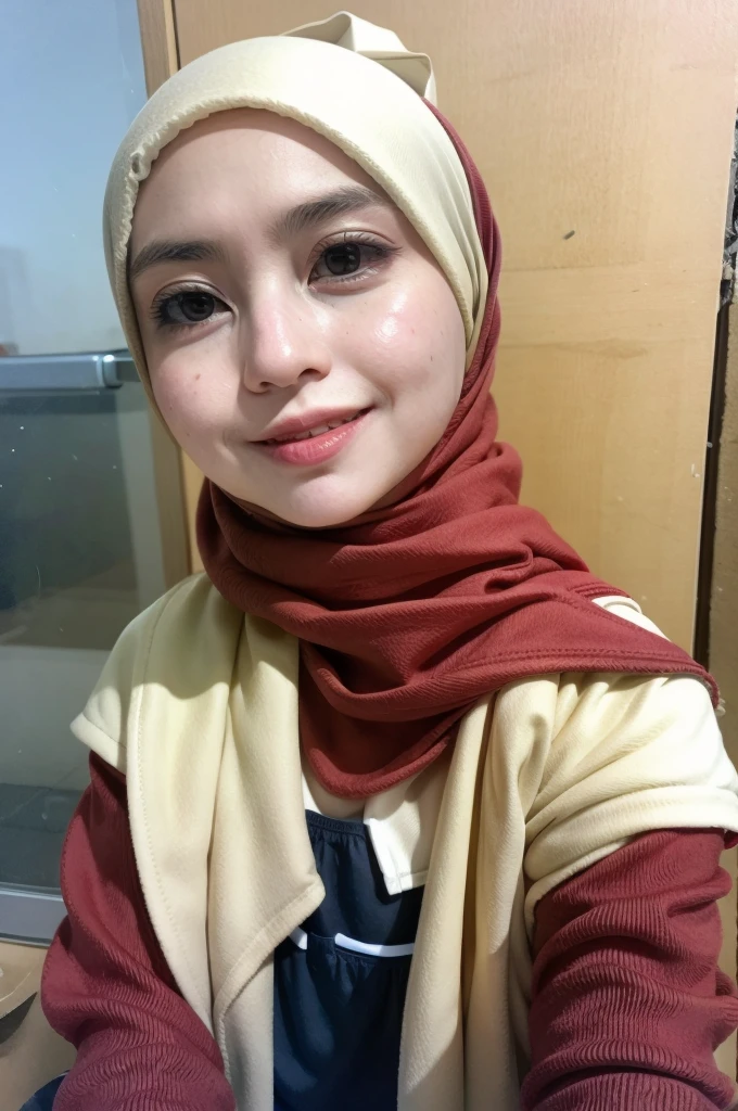 ((Hijab Stylish)), ((CUTE PUSSY)), ((LAUGH AND SMILE SWEETLY)), ((THIN)), ((Straddling)), "Naked Lingerie Bra" ((Hijab Stylish)), (Malaysia female), age 15 years old, 8K, photottorialism, G-String, ((RED LIPSTICK))