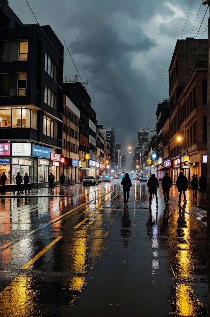 Heavy Rainfall in City