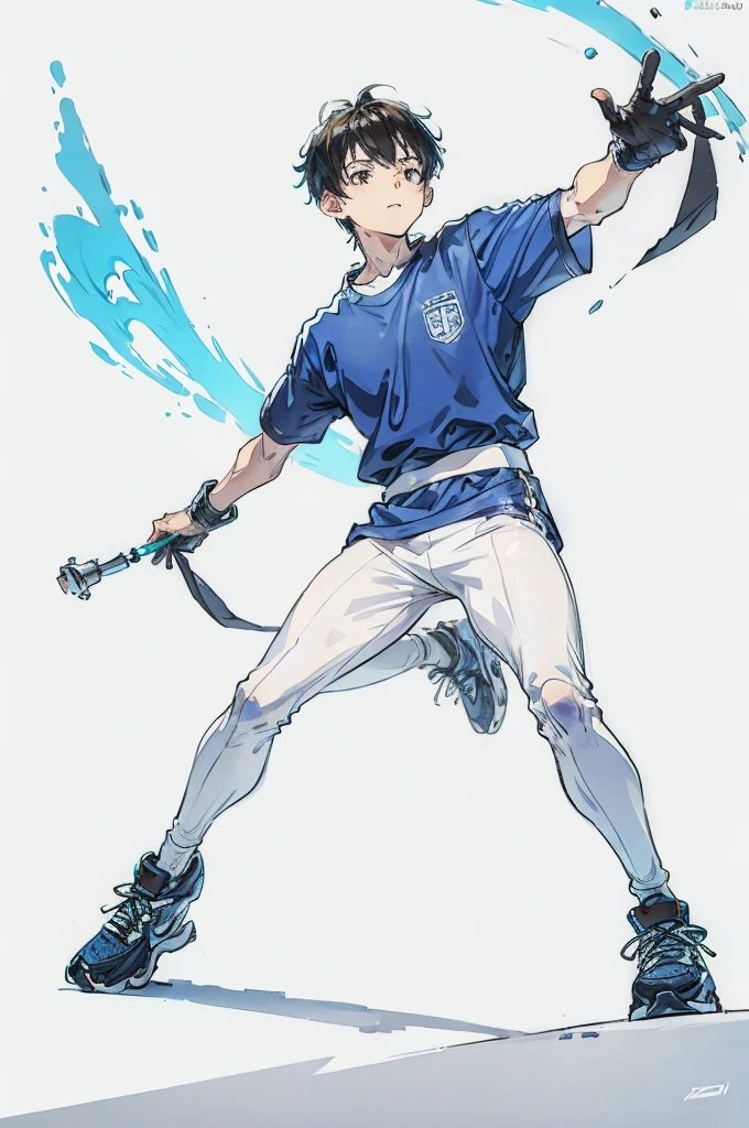 boy, white background, full body, 22year old, sporty
