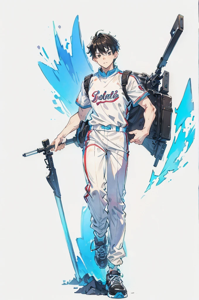 boy, white background, full body, 22year old, sporty