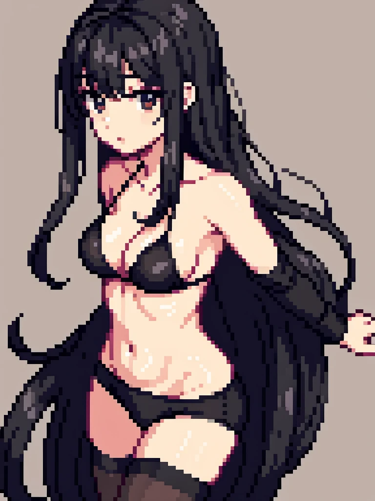 very sexy long black hair