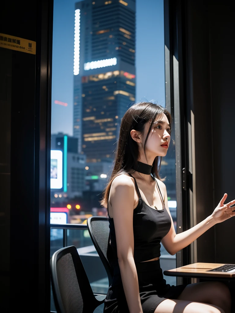 Multiplayer, Office Background, Artificial intelligence elements, IoT elements, Multiplayer集同开发, Cyberpunk style, High fine-grainedness