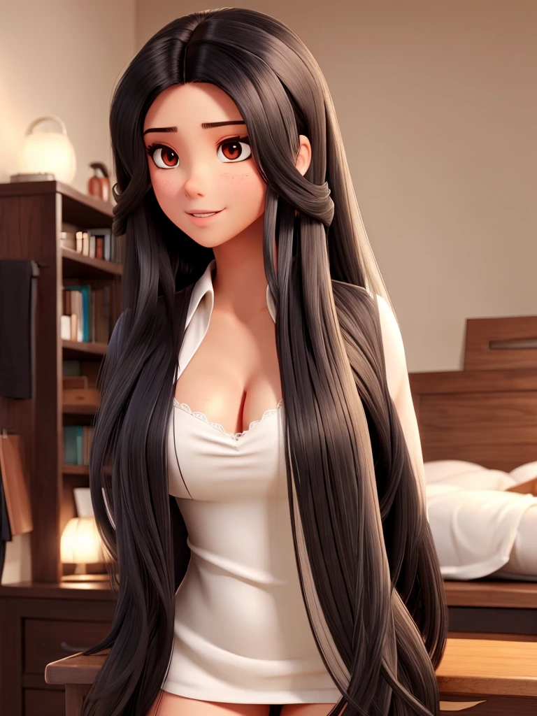  very sexy long black hair