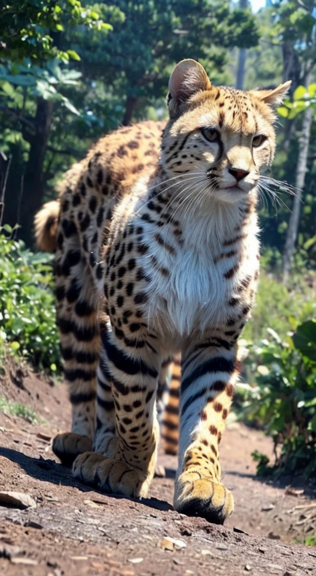 A cheetah hunting a rabbit in the forest, highly detailed, hyper realistic, cinematic lighting, vibrant colors, dynamic action pose, detailed fur texture, sharp focus, 8K, photorealistic, masterpiece, professional photography