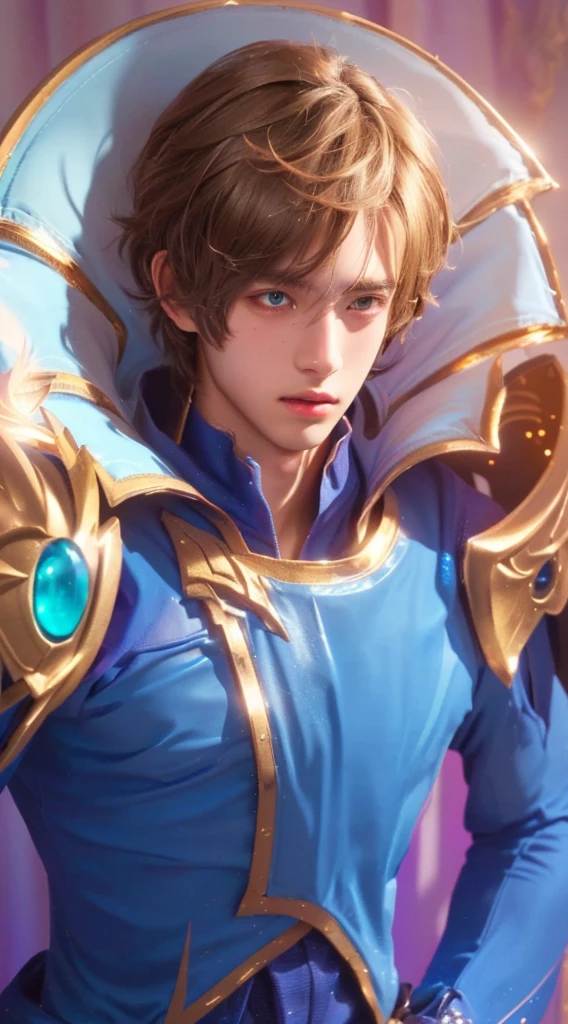 1 young boy, extremely detailed face and eyes, gold paladin armor, androgynous prince, delicate features, highly detailed, cinematic lighting, dramatic shadows, vibrant colors, digital painting, 4k, photorealistic