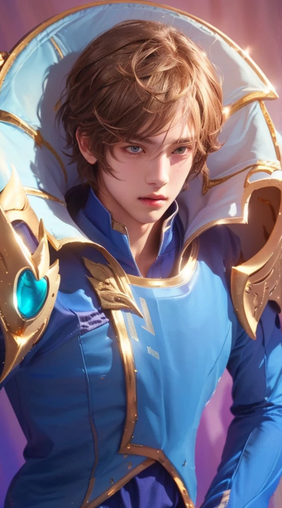 1 young boy, extremely detailed face and eyes, gold paladin armor, androgynous prince, delicate features, highly detailed, cinematic lighting, dramatic shadows, vibrant colors, digital painting, 4k, photorealistic