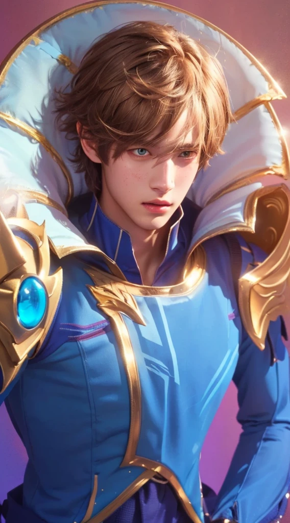 1boy, extremely detailed face and eyes, gold paladin armor, androgynous prince, delicate features, highly detailed, cinematic lighting, dramatic shadows, vibrant colors, digital painting, 4k, photorealistic